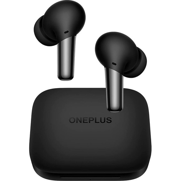 OnePlus Buds Pro bezvadu austiņas ar 38 stundu maksimālo akumulatora darbības laiku un adaptīvu inteliģento trokšņu slāpēšanu - matēti melnas krāsas