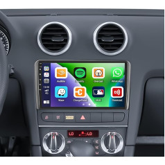 SIXWIN 2+64G Android 13 autoradio Audi A3 S3 RS3 8P ar Carplay/Android Car/Mirrorlink, 9 collu kapacitīvais skārienjūtīgais skārienjūtīgais ekrāns Atbalsta WiFi/GPS/FM/Bluetooth/SWC