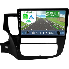 YUNTX [6GB + 128GB] Android 13 2 DIN autoradio Mitsubishi Outlander (2012-2018) [Integrēts bezvadu CarPlay/Android Car/DSP] Kameras un mikrofona atbalsts DAB/Radio vadība/MirrorLink/WiFi/USB/4G