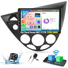 OiLiehu 4+64G 8 Core Android 13 Double DIN Radio Carplay Android Bluetooth auto radio ar ekrānu 9 collas Ford Focus MK1 C170 1998-2005 ar Mirror Link WiFi GPS FM RDS DSP EQ atpakaļgaitas kamera