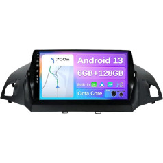 BXLIYER Android 13 - [6G + 128G] - Ford Kuga (2013-2018) - Bezvadu Carplay + Android Car - Kamera un mikrofons - IPS 9 collu 2 DIN - 8 kodolu - DSP stūres vadības WiFi DAB