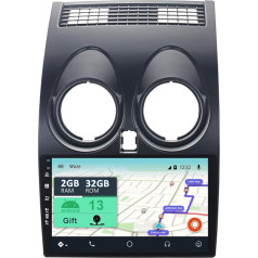 YUNTX Android 13 Auto radio priekš Nissan Qashqai J10 (2008-2014) 9 collu skārienjūtīgais ekrāns Bez kameras DAB/GPS/Stūres rata vadība/MirrorLink/Bluetooth 5.0/WiFi/USB/4G/CarPlay