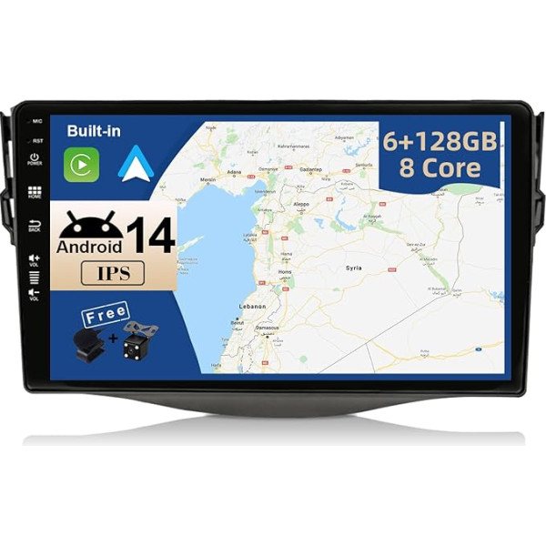 JOYX - [6G+128G] - Android 12 autoradio piemērots Toyota RAV4 (2007-2012) - Iebūvēts DSP/Carplay/Android Car - Camera MIC Free - 9 collu 2 DIN - Atbalsta SWC 4G WiFi DAB Fast-Boot 360 kamera