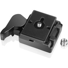 UTEBIT Camera Quick Release Plate, 323 Quick Release Plate Quick Release System Tripod Removable Plate with 1/4 - 3/8 Inch Screw Compatible with Manfrotto 200PL Quick Release Plate for Camera, Tripod