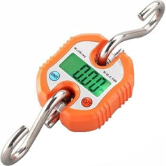 Hängewaagen, 1 Stück Industrie/Landwirtschaft/Labor abnehmbare tragbare Mikrokranwaage 0,2-150 kg leichte elektronische Waage mit Haken(Orange)