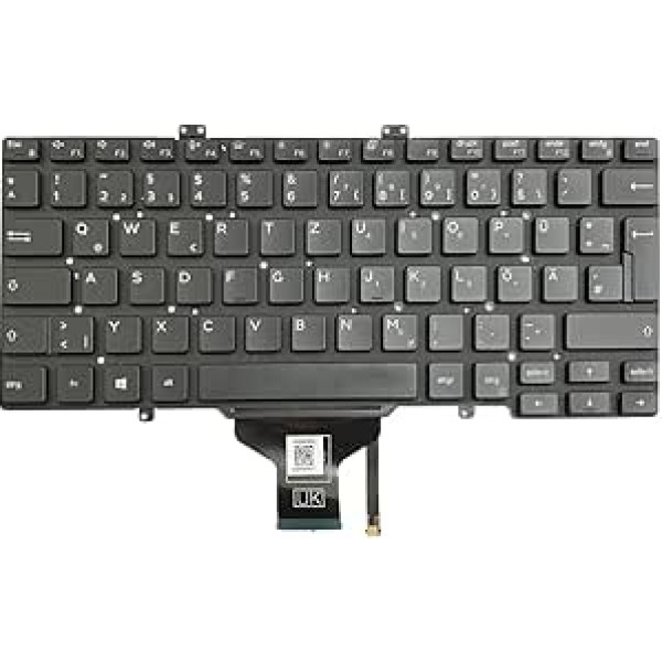 Zahara Laptop Keyboard GR Backlit rezerves vācu tastatūra priekš Dell Latitude 7400 7410 5400 5401 5411 3400 0VWKCT VWKCT CN-0VWKCT