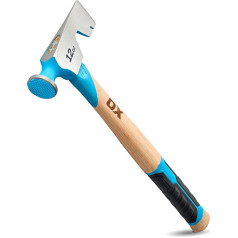 OX Tools Pro drywall āmurs ar taisnu Hickory rokturi un TPR rokturi un naglu izvilcēju 12oz