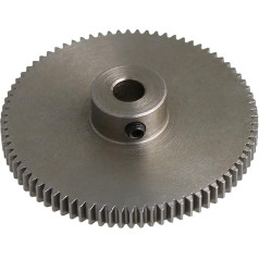 NOYOTA Mechanical Spur Gears Motorcycle Pinion 41x10x5mm Silver 80 Teeth Motor Metal 45# Steel Gear 0.5 Module Top Screws 5mm Hole Diameter