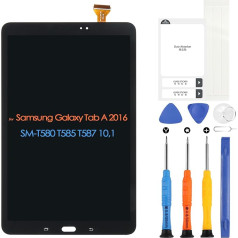 LCD displejs priekš Samsung Galaxy Tab A 2016 SM-T580 T585 T587 Rezerves ekrāna skārienjūtīgā ekrāna digitālais komplekts ar remonta komplektu (10.1