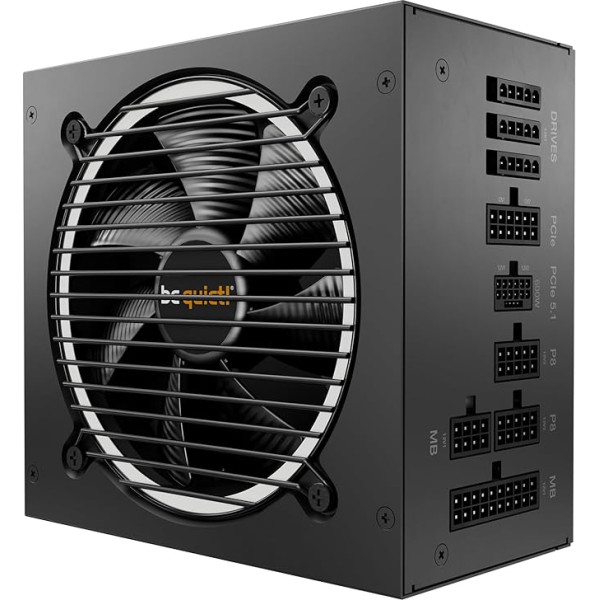 klusēt! Pure Power 12 M 750W, ATX 3.0 un PCIe 5.0 saderīgs, 80 Plus Gold, vairāk moduļu barošanas bloks, 12VHPWR kabelis iekļauts, 120 mm, kluss! Ventilators, BN343