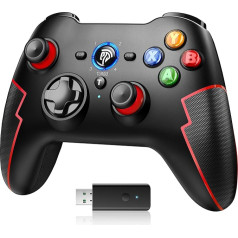 EasySMX bezvadu datora spēļu kontrolieris PC bezvadu Bluetooth spēļu kontrolieris ar Hall Trigger, dubulto vibrāciju un Turbo funkciju, saderīgs ar PC/PS3/Switch/Android TV/TV Box/Mobile