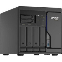 QNAP TS-H686-D1602-8G 6 bay Desktop NAS korpuss, tīkla krātuve ar 4 x 2,5GbE pieslēgvietām, 4 x 3,5 collu disku nodalījumiem un 2 x 2,5 collu SATA disku nodalījumiem, viens izmērs