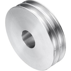 avota karte V-Typ-Riemenscheibe, 22 mm Bohrung, 80 mm Außendurchmesser, Doppelrillen-Aluminiumlegierung, für Motorwellen-Bohrmaschine, 6 mm PU-Form-Riemen