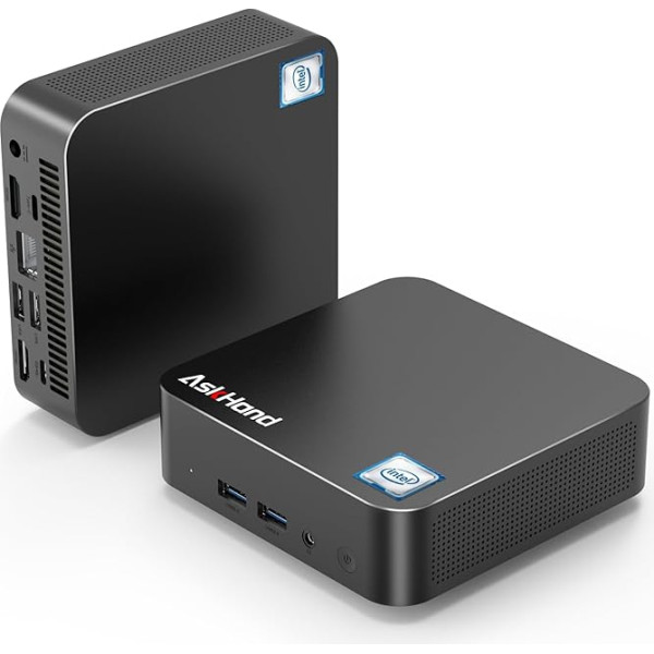 Mini PC N100 Intel N100 12th Alder Lake N100 (4C/4T, 3.4GHz) 16GB DDR4 RAM 512GB SSD Windows11 Pro/ WIFI5/ Bluetooth 5.2/ RJ45 LAN/ USB*4 / HDMI*2/ 4K@60Hz Trīsdimensiju displejs, USBC Pilnībā aprīkots