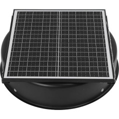 Fockety Saules bēniņu ventilators, 42W saules enerģijas jumta ventilators, izturīgs pret laikapstākļiem, zems trokšņa līmenis 2500-3000M3/h Saules enerģijas ventilators Saules jumta ventilators Saules jumta ventilators Saules jumta ventilators