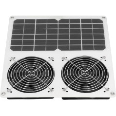 100W saules paneļa piedziņas ventilators Dubultā ventilatora dizains Ūdensizturīgs saules ventilatoru komplekts āra apstākļos ar drošības aizsardzību vistu kūts siltumnīcām