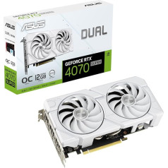 ASUS Dual GeForce RTX 4070 Super EVO White OC Edition 12GB GDDR6X Gaming Graphics Card (Nvidia RTX4070 SUPER DLSS 3, PCIe 4.0, 1x HDMI 2.1a, 3X DisplayPort 1.4a, DUAL-RTX4070S-O12G-EVO)