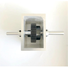 QXSJEDYCH Ģenerālgriezes 1 Stück 180 Grad 1 bis 2 Miniaturgetriebe Handkurbelgetriebe 1M 18T 36 Zähne Parallelkommutierung Stirnradgetriebe Untersetzungsgetriebe Ritzel mechanisch(6mm Shat)