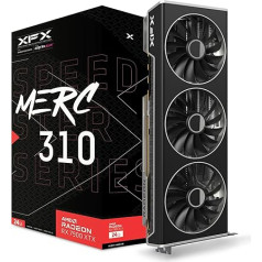 XFX Speedster MERC310 Игровая видеокарта AMD Radeon™ RX 7900XTX Black 24 ГБ GDDR6, AMD RDNA™ 3 (RX-79XMERCB9)