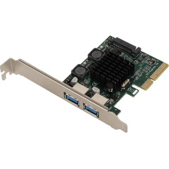 Bewinner 2 porti PCIE USB 3.2 paplašināšanas karte, 10 Gbps USB 3.2 Gen 2 PCIe karte, ASM3142 mikroshēma, atbalsta SATA barošanas avotu, PCIE USB 3.2 centrmezgla adaptera karte Win XP, 7, 8, 10 ierīcēm