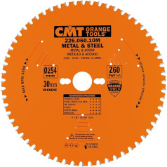 CMT Orange Tools 226.060.10M Kreissägeblatt für Metalle 254x2.2x30 z 60 fwf 5 Grad