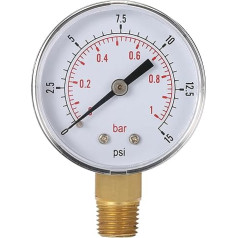 50mm 0 ~ 60psi 0 ~ 4bar Filter Wasserdruck Zifferblatt Hydraulikdruckmessgerät Meter Manometer 1/4 