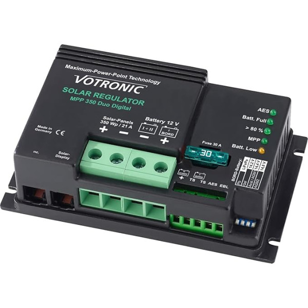 Votronic MPP 350 Duo Digital (jūras versija) 21A MPPT Dual Solar Charge Controller 12V