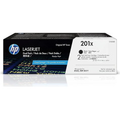 HP 201X (CF400XD) daudzpaku oriģinālais toneris (2x melns), augsta ražība, HP Color Laserjet Pro M252, M274n, M277