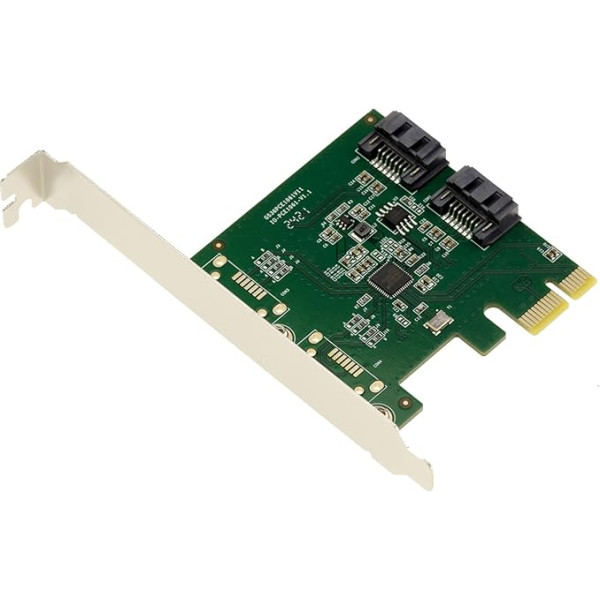 KALEA-INFORMATIQUE PCI Express PCIe 2X SATA 3 6G kontrollera karte RAID 0 1 mikroshēma ar zemu un augstu profila leņķi un ASM1061R mikroshēmu