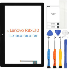 ARSSLY Touchscreen für Lenovo Tab E10 HD, Digitizer für Lenovo Tab E10 HD TB-X104 X104L X104F 10,1 Zoll Touchscreen Ersatz Glas Scheibe mit Reparaturwerkzeugen (Schwarz, Kein LCD Display)