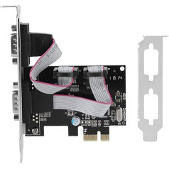 CI-E uz RS232 2 portu PCI Express adaptera karte operētājsistēmai Windows 2000 / XP / Server 2003 / XP 64 bitu / Vista / 7/8 / Linux / Divi