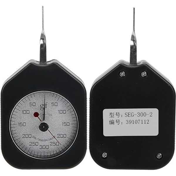 SEG Gauge Meter Tester, Zifferblatt-Spannungsmesser SEG-300-2 Zifferblatt-Spannungsmesser Messgerät Tester Tragbares Gramm-Kraftmessgerät Doppelzeiger 300 G