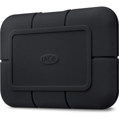 LaCie izturīgs SSD Pro 1 TB cietvielu disks - USB-C Thunderbolt 3, izturīgs pret kritieniem un putekļiem, Mac un PC, dators, galddators, klēpjdators, 1 Mo Adobe CC (STHZ1000800)