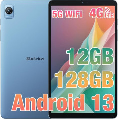 Blackview Tab60 planšetdators 8,68 Zoll Android 13 planšetdators 4G LTE 5G WiFi 12GB RAM 128GB ROM(1TB TF) 6050mAh, 5MP+8MP, Telefonanruf Funktionalität Tragbares Tablet PC Google GMS, Widevine L1