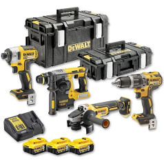 DeWALT DCK422P3-QW Akumulatoru kombinētais komplekts (4 gab.) ), 18 V, 18 V, melns/dzeltens