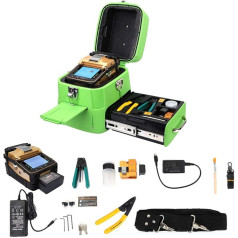 AI-8 šķiedru saplūšanas saplūšanas mašīna, 5 collu ekrāna automātiskā fokusa optisko šķiedru saplūšanas mašīna Fibre Optic Welding Splicing Machine Fusion Splicer 6 S saplūšanas laiks, 15 S s sildīšana (ES spraudnis)