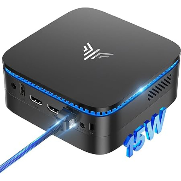 NiPoGi Mini PC AK1PLUS, 12. paaudzes Alder Lake-N95 (līdz 3,4 GHz), 16 GB DDR4 1024 GB M.2 NVMe SSD Mini dators Atbalsta 4K displeju ar WiFi 2.4G/5G, BT4.2/VESA, Mini galddators birojam/skolai/mājsaimniecībai