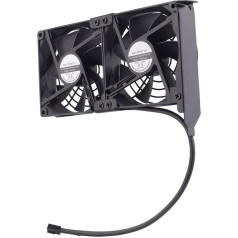 euroharry Grafiskās kartes ventilators 2 x 92 mm High Air Flow Fan PCI Holder Cooler GPU ventilators Atbalsta 5 V, 7 V, 12 V Atbalsta atbalsta pamatplates Sys_Fan interfeisu