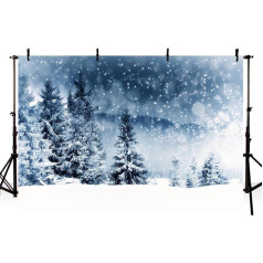 AIBIIN 7x5ft Ziemas ainava Mežs Fotogrāfija Backdrop Sniega priedes Ziemassvētku fons Svētku ballīte Dekor Tapetes Foto aksesuāri g1075