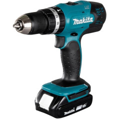 Makita DHP453RFE DHP 453 RFE ar 2 uzlādējamiem akumulatora triecienurbjiem, 18 V, melns, zils