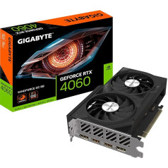 Gigabyte NVIDIA GeForce RTX 4060 WINDFORCE OC Graphics Card - 8GB GDDR6, 128-bit, PCI-E 4.0, 2475MHz Core Clock, 2x DP 1.4, 2x HDMI 2.1a, NVIDIA DLSS 3 - GV-N4060WF2OC-8GD