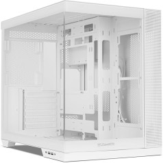 NOX XTREME PRODUCTS Hummer Astra NEO White - puspiekabe ATX | M-ATX | ITX, panorāmas stikls bez rāmja, vieta 9 ventilatoriem, grafiskajām kartēm līdz 400 mm, USB-C un USB 3.0, balts