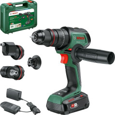 Bosch akumulatora šļūce AdvancedImpact 18V-80 QuickSnap (18V; bürstenloser Motor; 82 Nm; mit Winkel-, Exzenter- und Magnetaufsatz; Akku und Ladegerät) - Amazon Exclusive