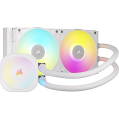 CORSAIR iCUE LINK Titan 240 RX RGB šķidrā CPU dzesētājs - 240 mm AIO - iekļauts 2x RX120 RGB ventilators - piemērots Intel LGA 1851/1700, AMD AM5/AM4 - iekļauts iCUE LINK sistēmmezgls - balts