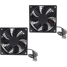 ciciglow Quiet Dual 120 mm USB Fan, for Cooling DIY PC Computer Case, CPU Cooler Radiators, Computer Cabinet Cooling, 5 V 120 x 25 mm (Pack of 2)