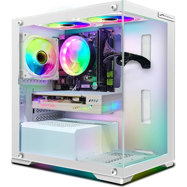 STGsivir Gaming Desktop PC Core i7 līdz 3.9GHz, GeForce RTX 2060 6GB GDDR6, RAM 16GB, SSD 512GB, WiFi 600M, BT 5.0, RGB x 3 ventilators, W10H64