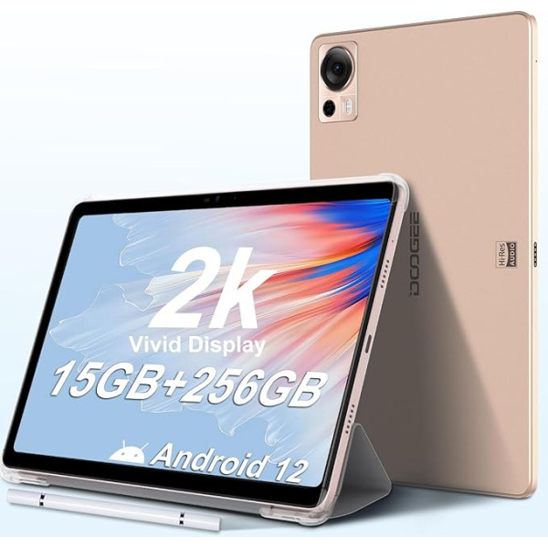 DOOGEE T20 planšetdators [2023], 15GB RAM + 256GB ROM (TF 1TB), 10,4 collu 2K displejs, 4 skaļruņi, Widevine L1, astoņkodolu, 8300mAh, 16MP+8MP, Android 12 5G WiFi + 4G LTE/OTG/GPS