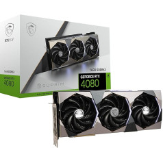 MSI GeForce RTX 4080 16GB SUPRIM spēļu grafiskā karte - NVIDIA RTX 4080, 16 GB GDDR6X atmiņas