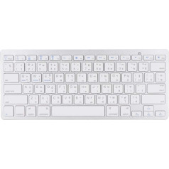 Dpofirs Taizemes valodas tastatūra, īpaši plāna bezvadu Bluetooth tastatūra, daudzfunkcionāla 78 taustiņu dizaina tastatūra datora galddatoram, portatīvajam datoram, sudrabaini balta