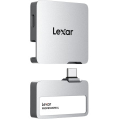 Lexar Professional Go portatīvais SSD diskdziņš ar centrmezglu, SL400, 2 TB, sudraba krāsā, GL